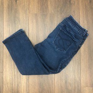 Chicos So Slimming Ankle Jeans Womens Size 1 Dark Blue Denim Mid Rise Stretch